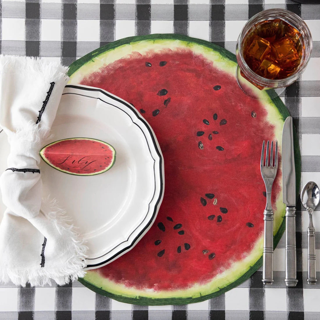 Placemat Paper - Die Cut Watermelon