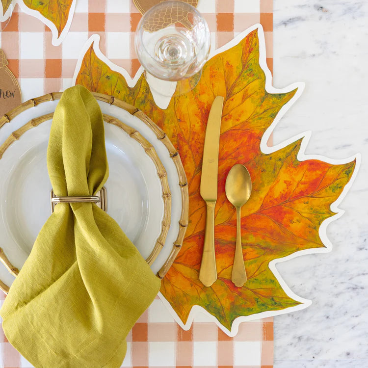 Placemat Paper - Die-cut Fall Leaf