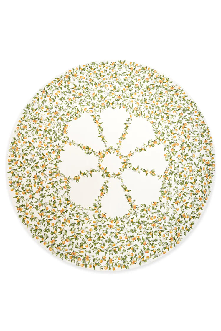 Tablecloth 'L'Orangerie' Linen Round - 102"