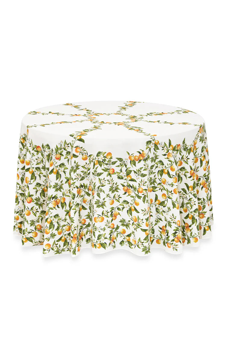 Tablecloth 'L'Orangerie' Linen Round - 102"