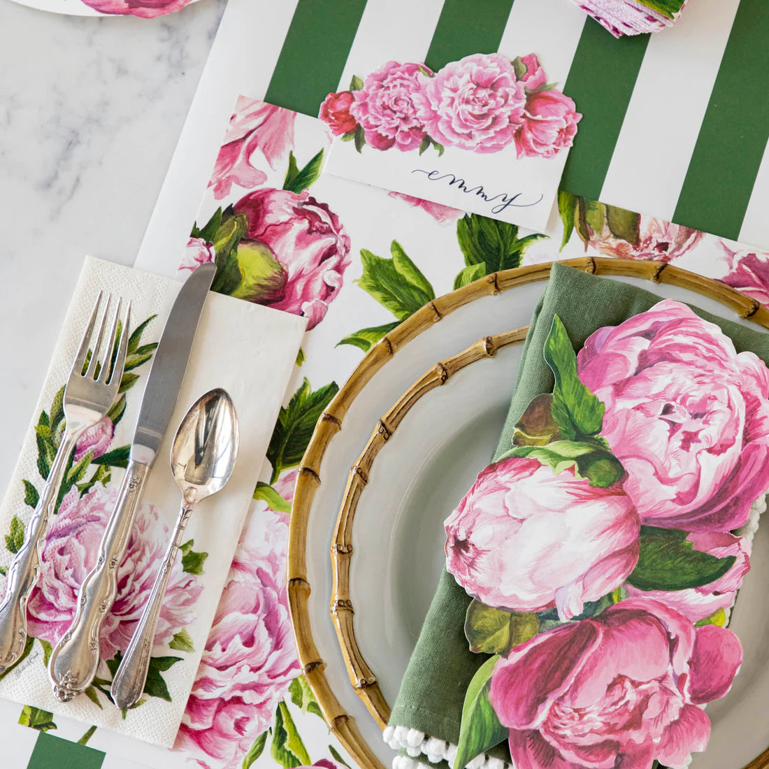 Placemat Paper - Peonies
