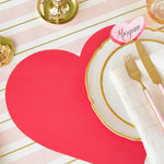 Placemat Paper - Die Cut Red Heart