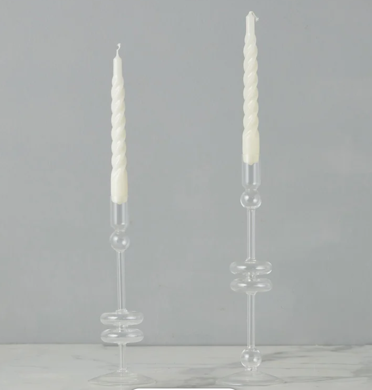 Candlestick Glass Lrg Clear