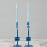 Candlestick Med Sapphire Blue