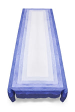 Tablecloth Shades Of Blue Striped Linen