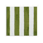 Napkin Stripe Linen Green & White