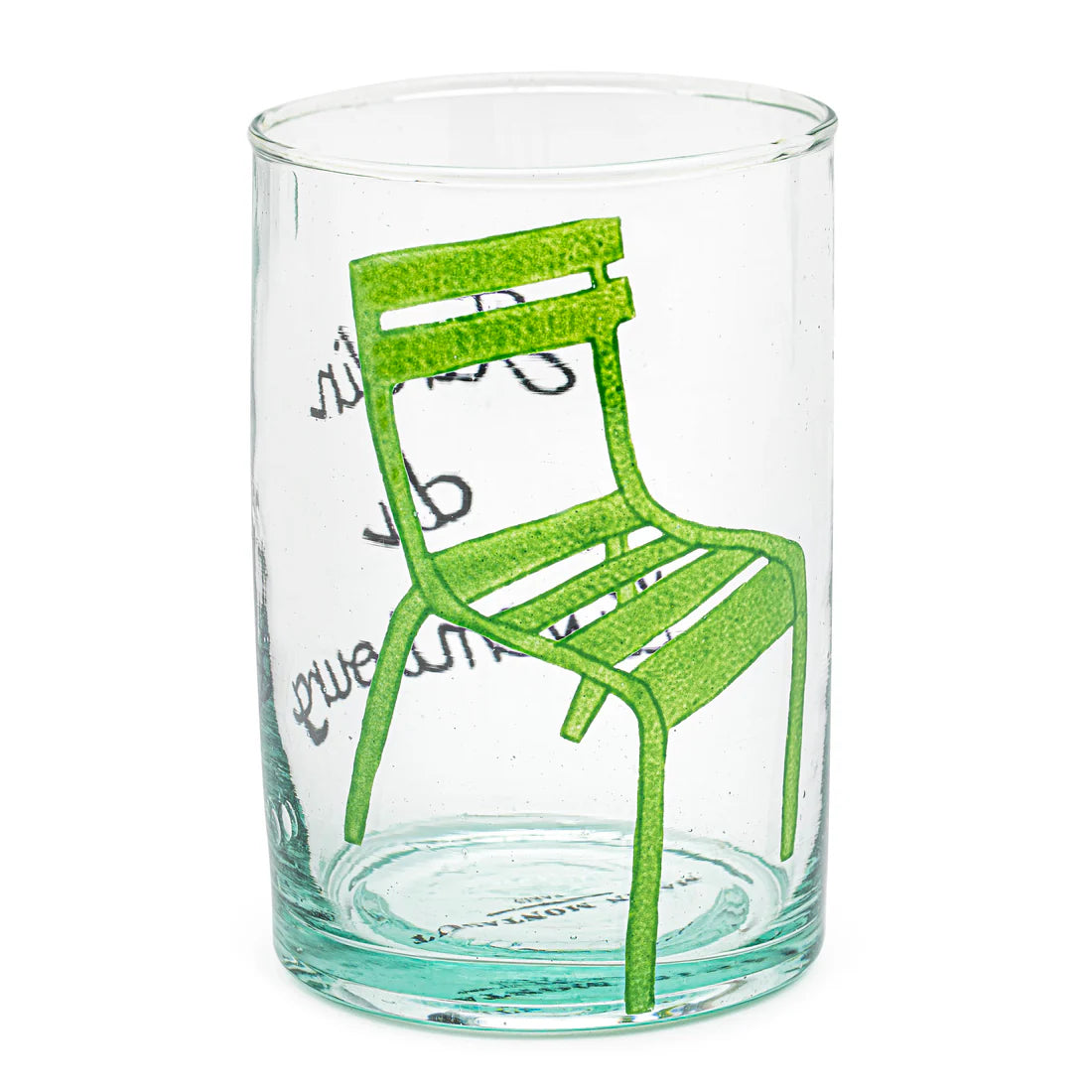 Hand Painted Glasses - Green Chair