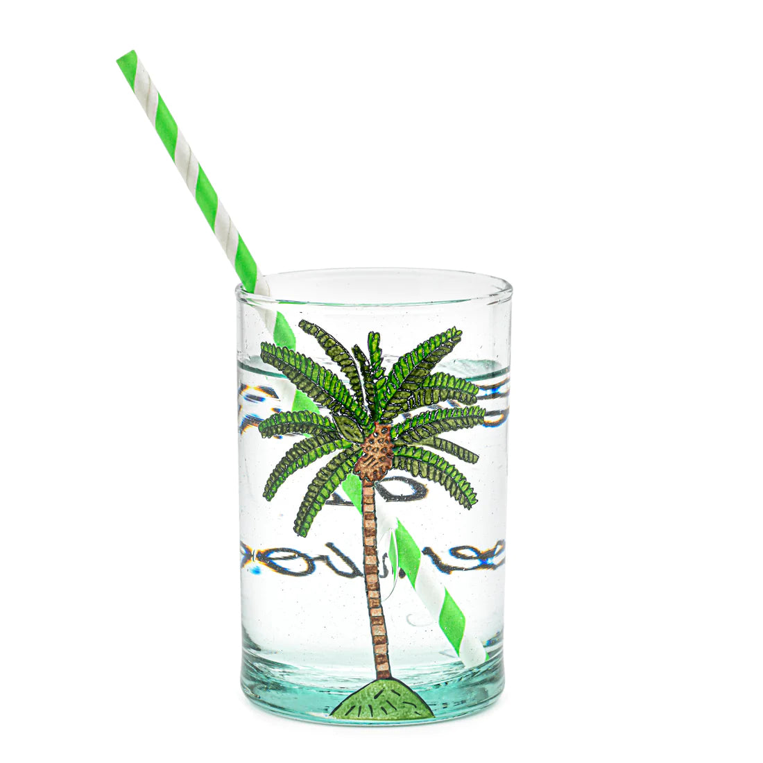 Hand Painted Glasses - Luxembourg Palm