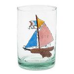 Glass Hand Painted - Sailboat