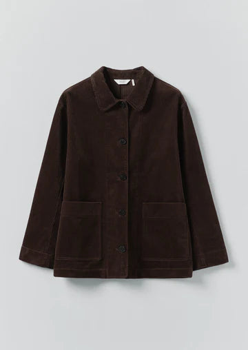 Jacket Patch Pocket Corduroy Java