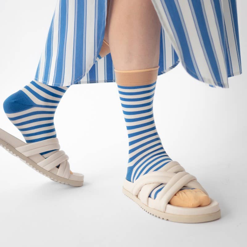 Socks Stripes Cobalt
