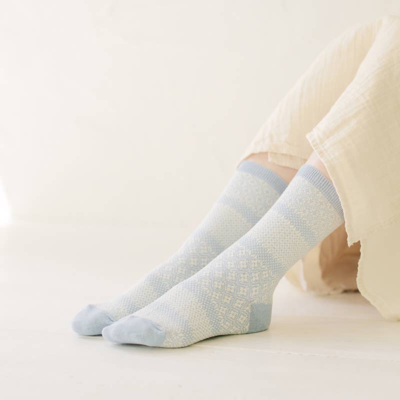 Socks Cotton Linen Jacquard