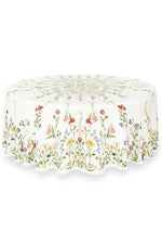 Tablecloth Linen Round 102" - S&B x John Derian 'Botanical Wildflower'