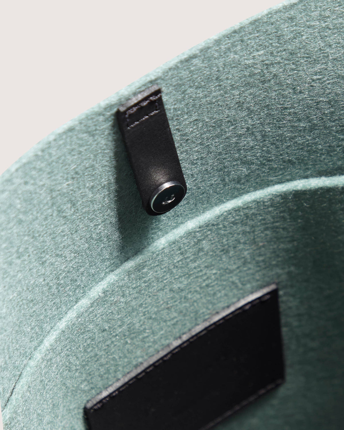 Hana Merino Wool Boat Bag - Spruce Black