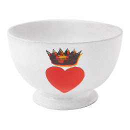 Bowl Heart w/Crown Red
