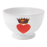 Bowl Heart w/Crown Red