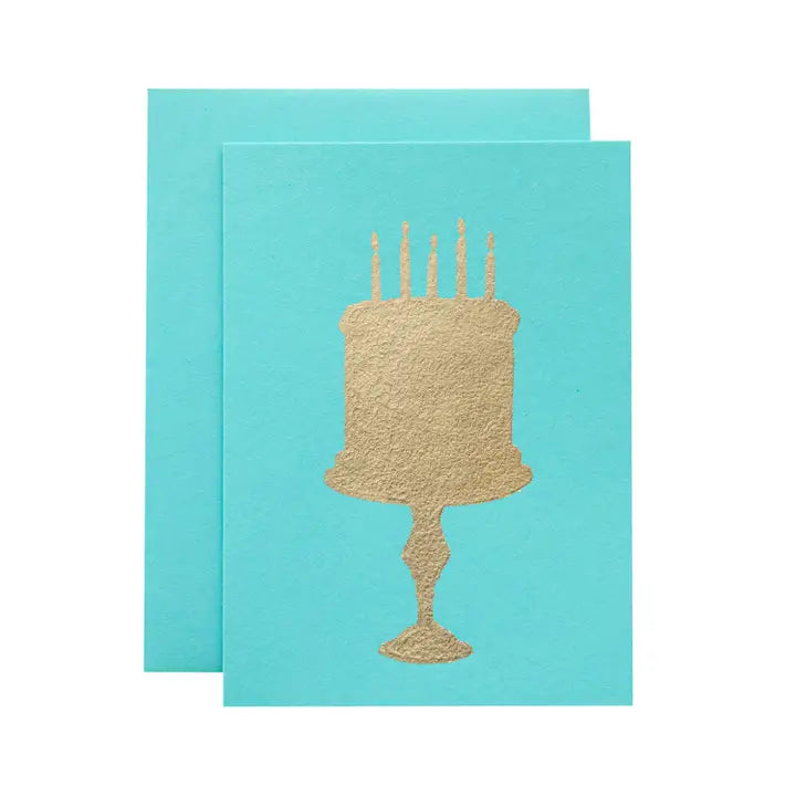 Card Blue Birthday Cake