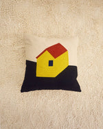 House Embroidered Pillow, 18x18"