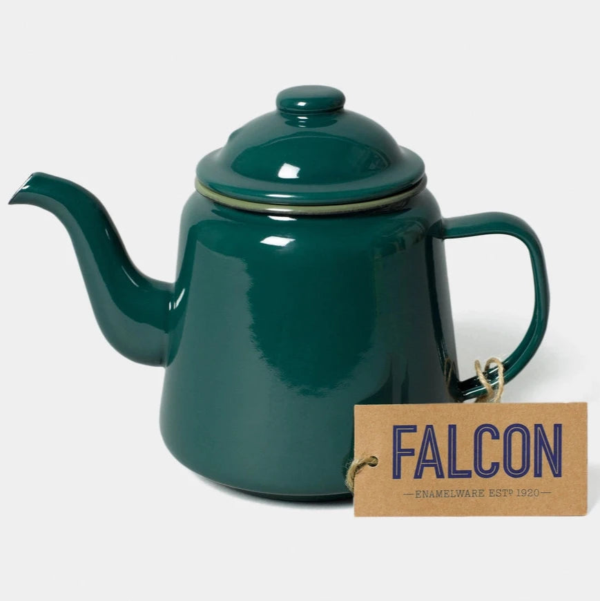 Falcon Enamel Teapot with durable enamel coating, perfect for brewing and serving tea with a classic design.