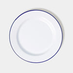 Falcon Enamel Plates with classic design, durable steel, and enamel coating, perfect for serving meals or storing food.