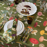Tablecloth S&B x John Derian Green 'Fungi' Linen
