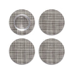 Coasters Round 4" (Set of 4) Mini Basketweave - Gravel