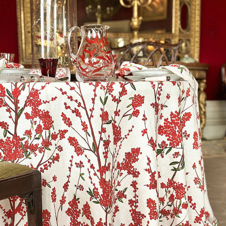 Tablecloth Linen Round 102" 'Les Airelles'