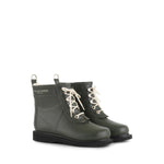 Ankle Boot Rub 2 Army Green – Sustainable, PVC-free short rain boots with decorative D-ring and logo