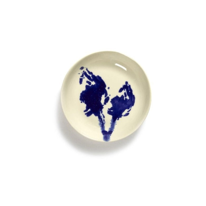 Breakfast Plate: Off-White / Blue