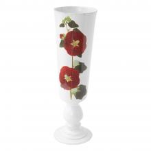 Vase Red Hollyhock