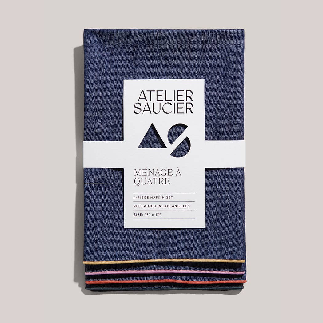 Napkins Rainbow Denim | Set of 4
