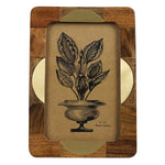 Frame Teak Semi Circle Brass 4x6