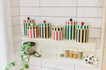 Tall Stripe Metal Canister