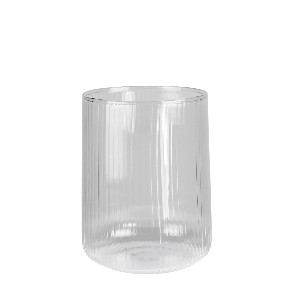 Jolie Ribbed Low Ball Glass