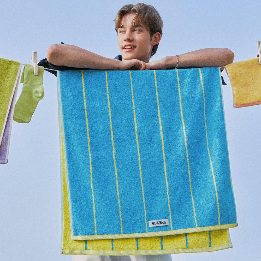 "Lifestyle Photo Towel hanging from laundry line"