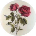 Stemmed Rose Round Tray