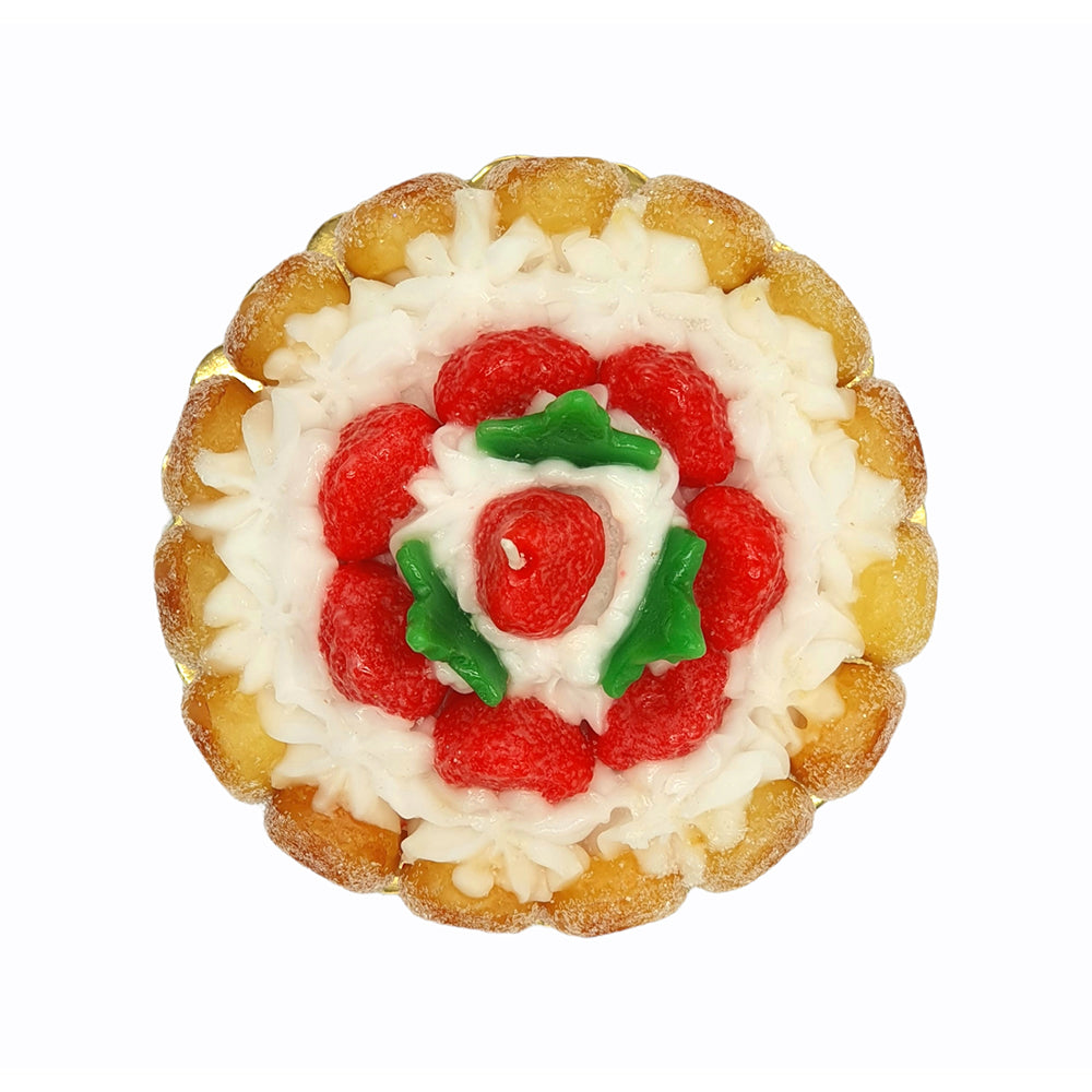 Candle Meringue & Strawberry Cake - 6"h x6"w