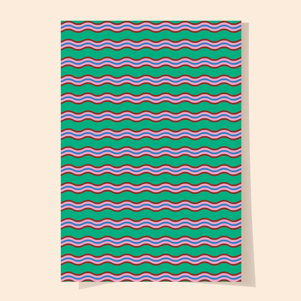 Wrapping Paper Roll/3 sheets - Scallion