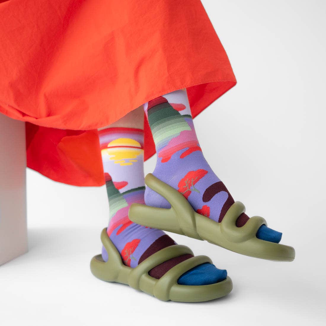 Socks Paysage Mauve