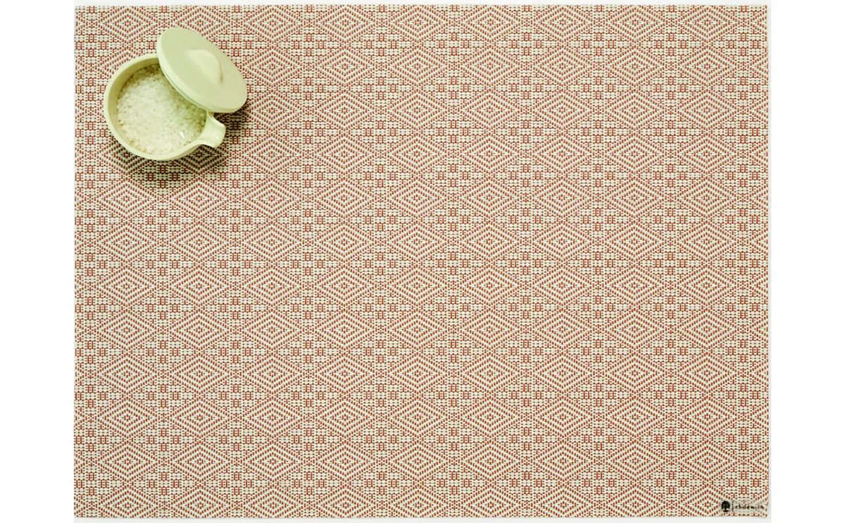 Boxwood Burnt Coral Rectangle Placemat