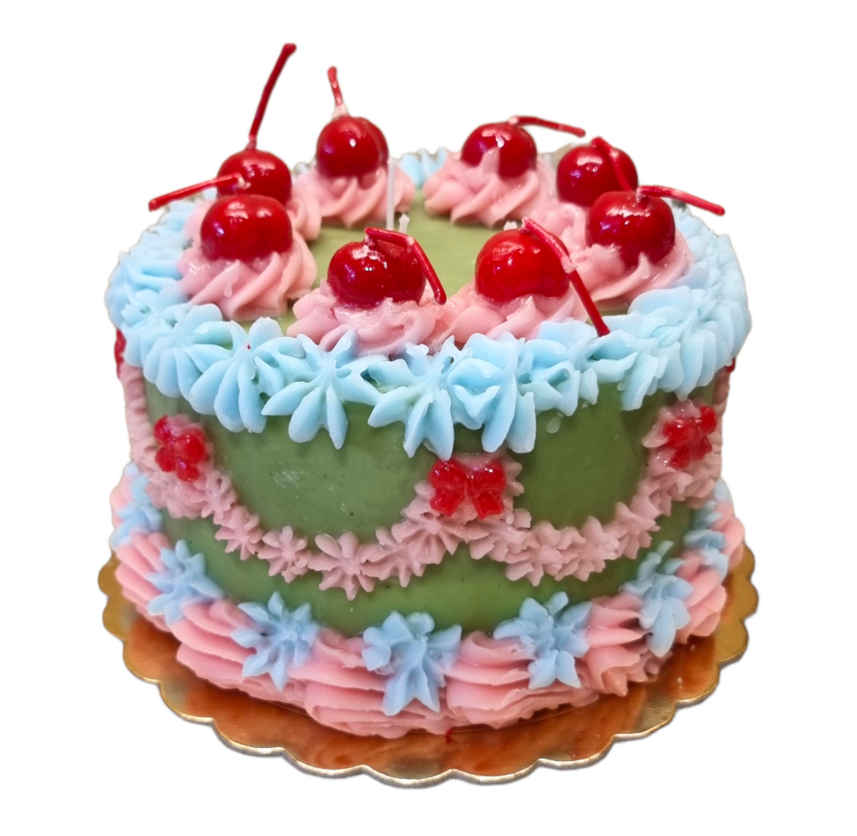 Candle Cream Mixed Cake - 5.5"h x 8.5"w