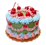 Candle Cream Mixed Cake - 5.5"h x 8.5"w
