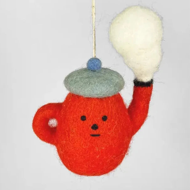 'teapot' Hanging Felt Ornament