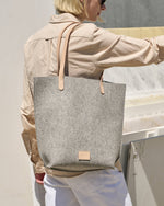 Hana Merino Wool Tote in Granite