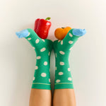 Socks Polka dot Green Ming