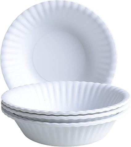 Melamine "Paper" reusable dinnerware - Set of 4