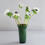 Vase Daisy Glazed - Emerald Green