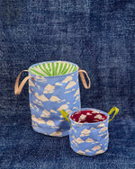 Cloud Canvas Laundry Hamper