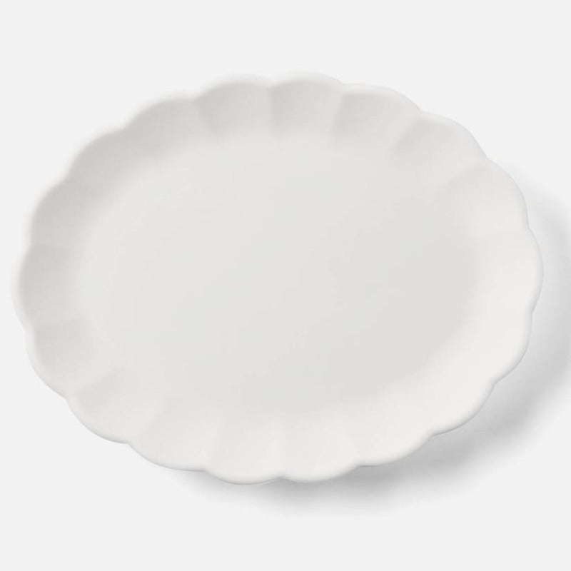 Scallop Melamine Oval Platter Small