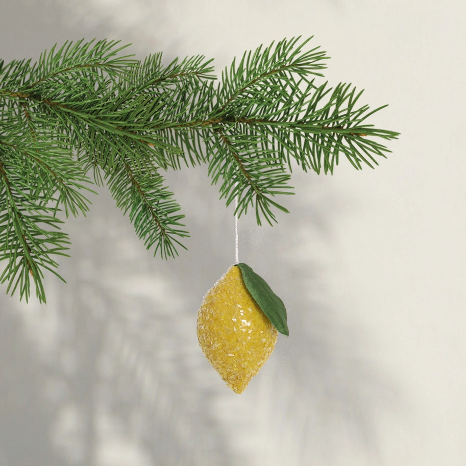 Spun Cotton Ornament: Lemon